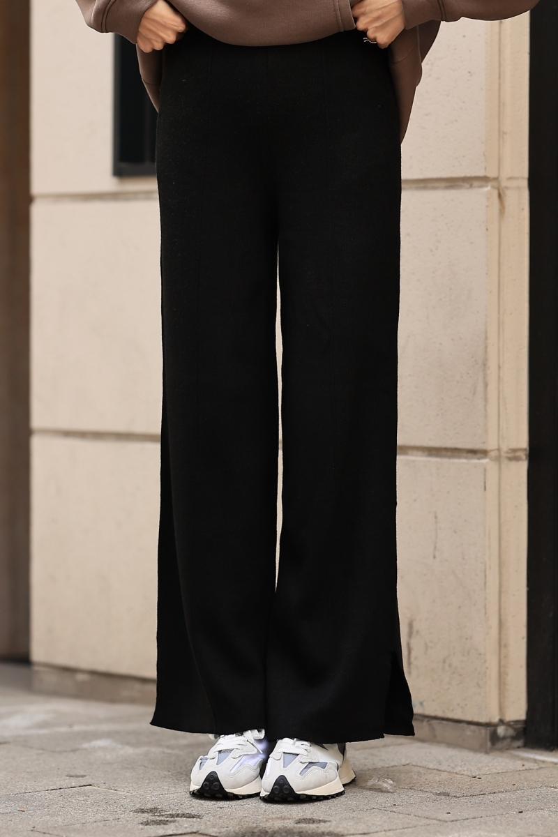 Ely Siyah Triko Pantolon