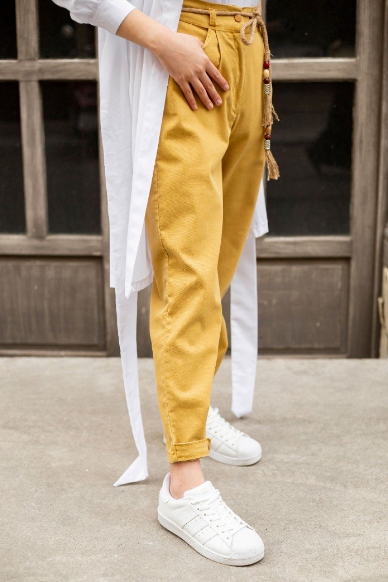 Emmy Hardal Sarı Pantolon