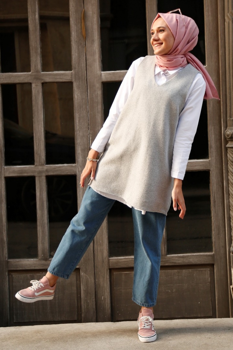 Eric Gri Kaşe Süveter