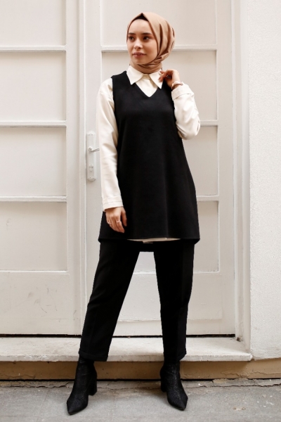 Eric Siyah Kaşe Süveter