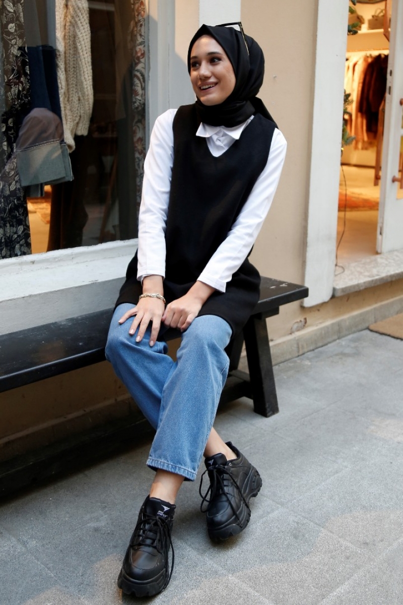 Eric Siyah Kaşe Süveter