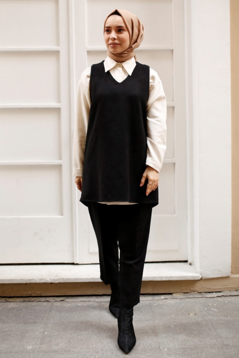 Eric Siyah Kaşe Süveter