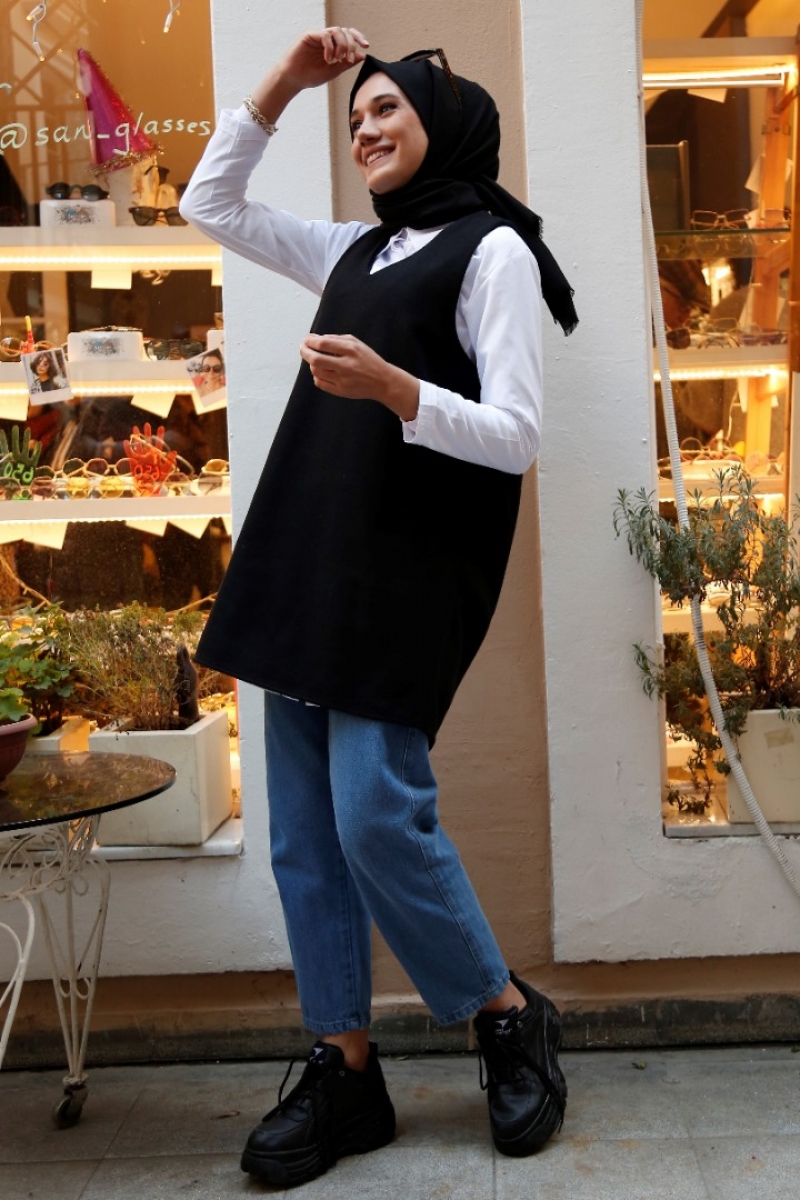 Eric Siyah Kaşe Süveter