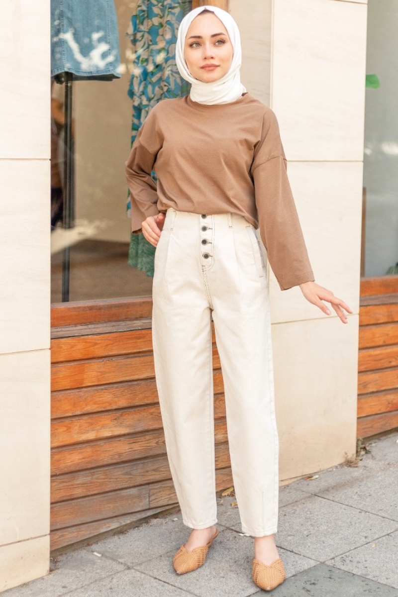 Esta Krem Kot Pantolon