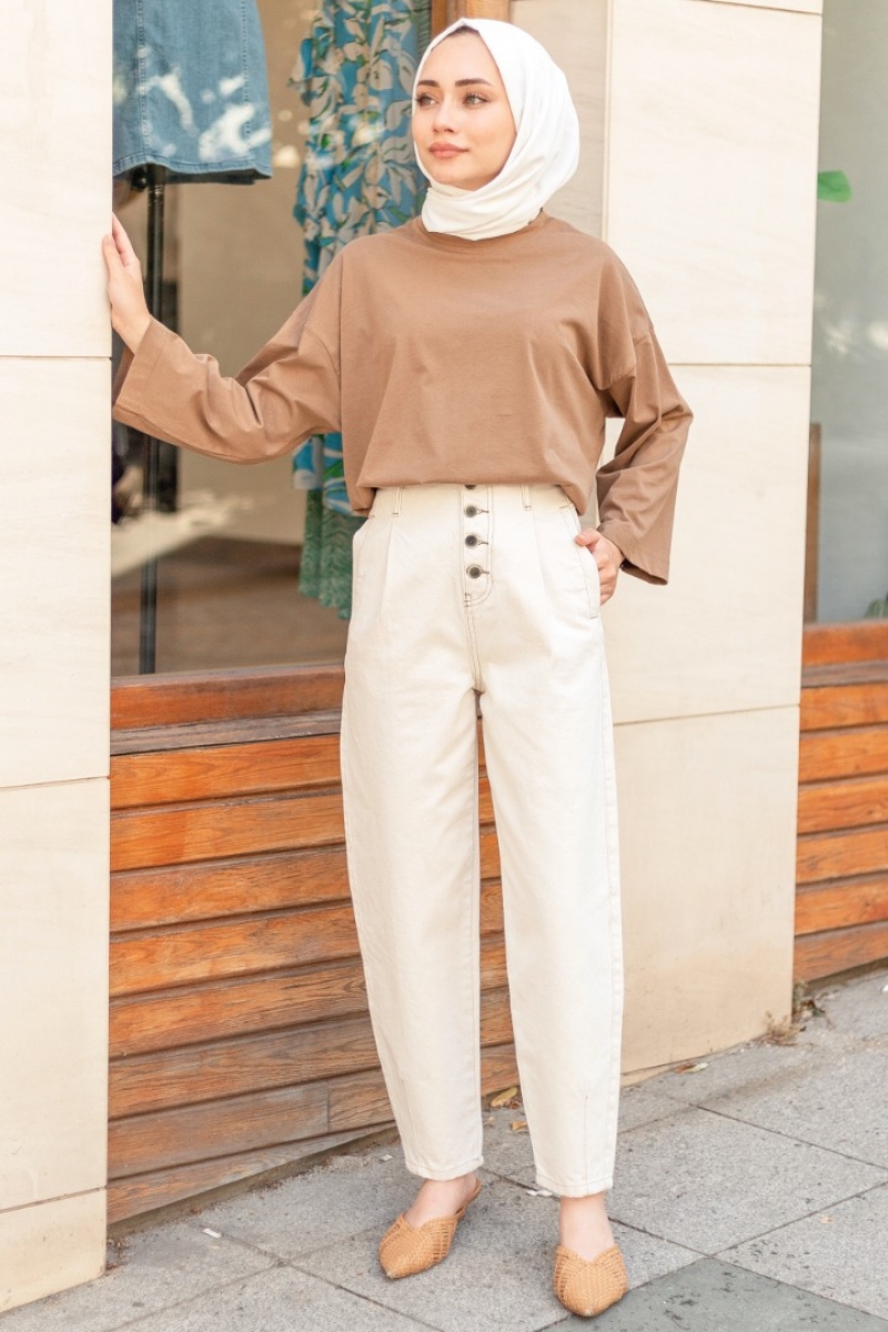 Esta Krem Kot Pantolon