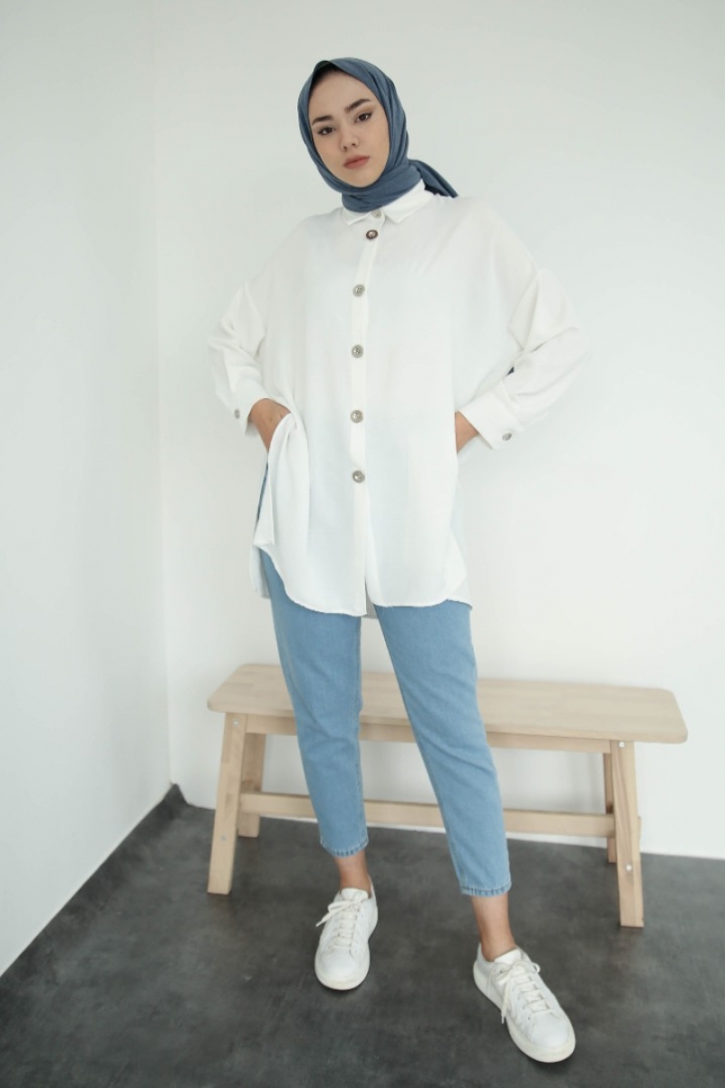 Evola Mavi Kot Pantolon