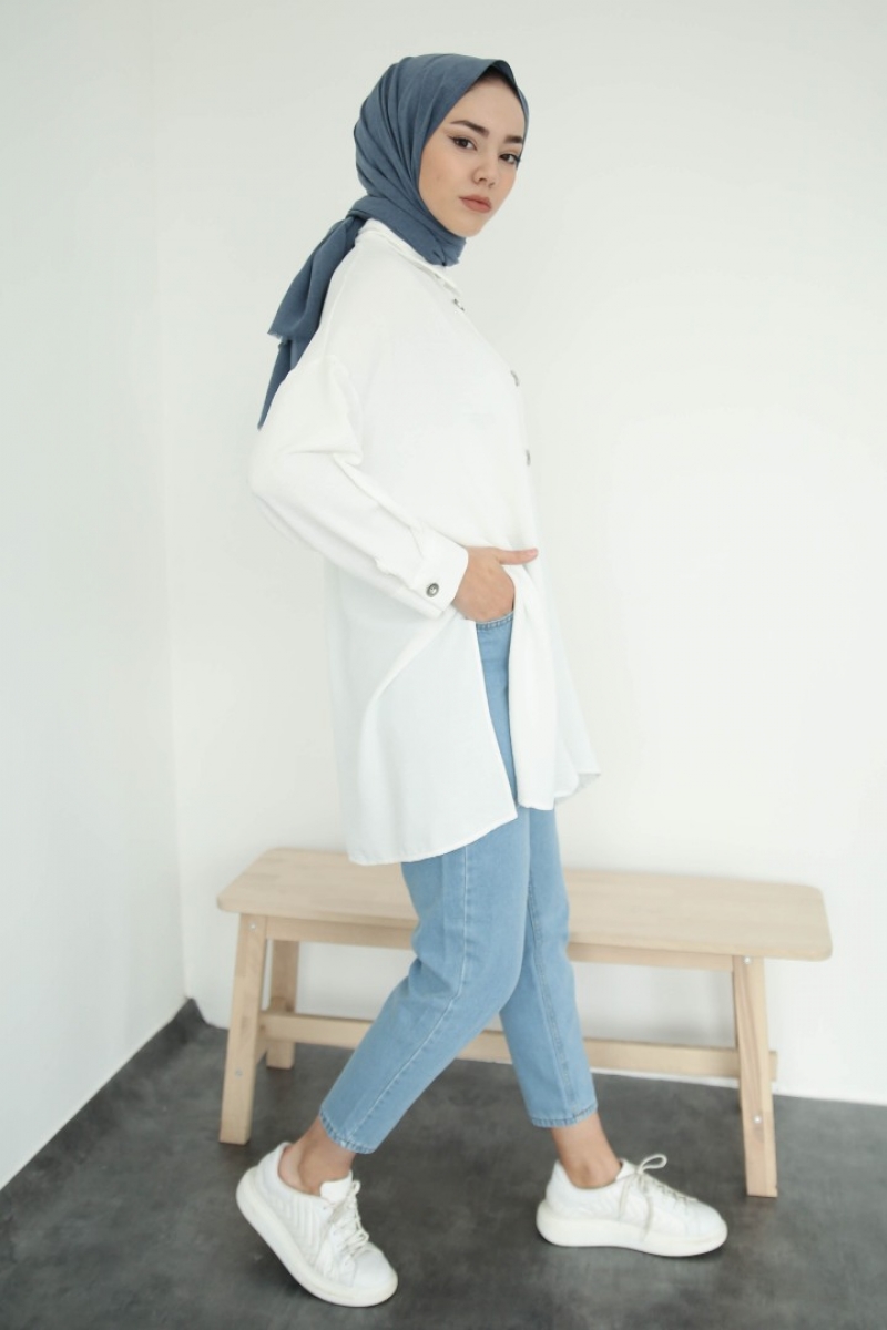 Evola Mavi Kot Pantolon