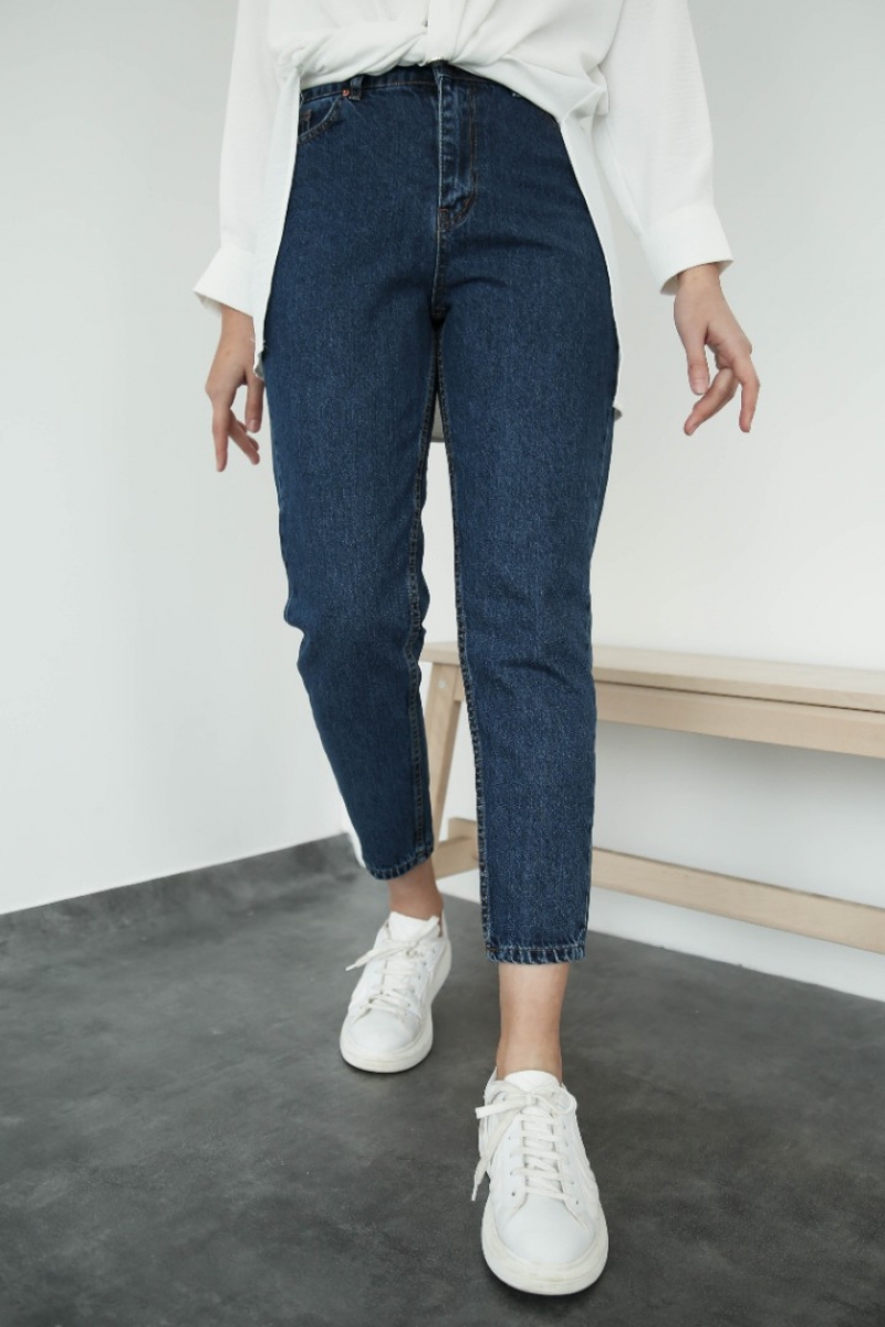 Evola Lacivert Kot Pantolon