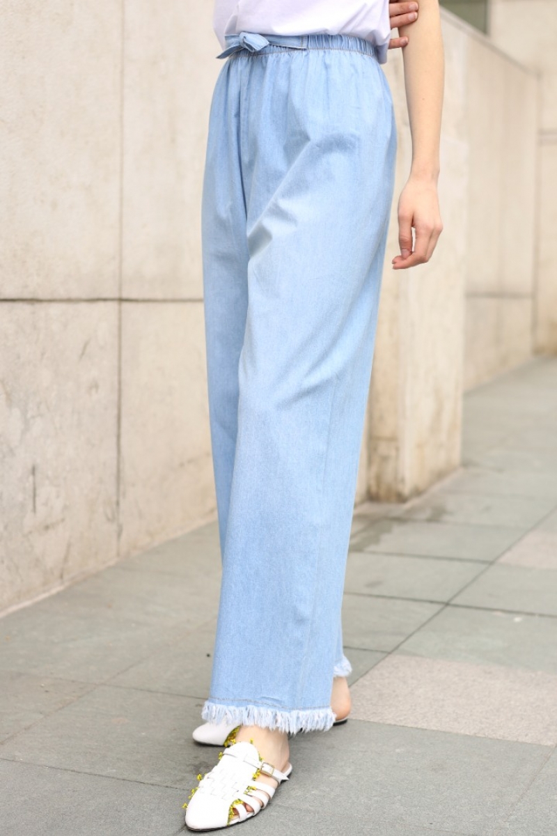 Evria Mavi Kot Pantolon