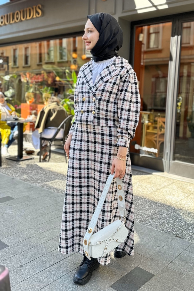 Ezel Ekru Ceketli Takım