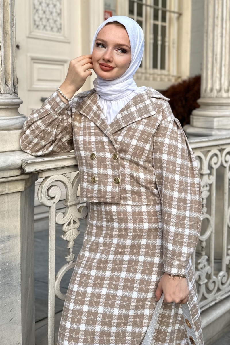 Ezel Camel Ceketli Takım