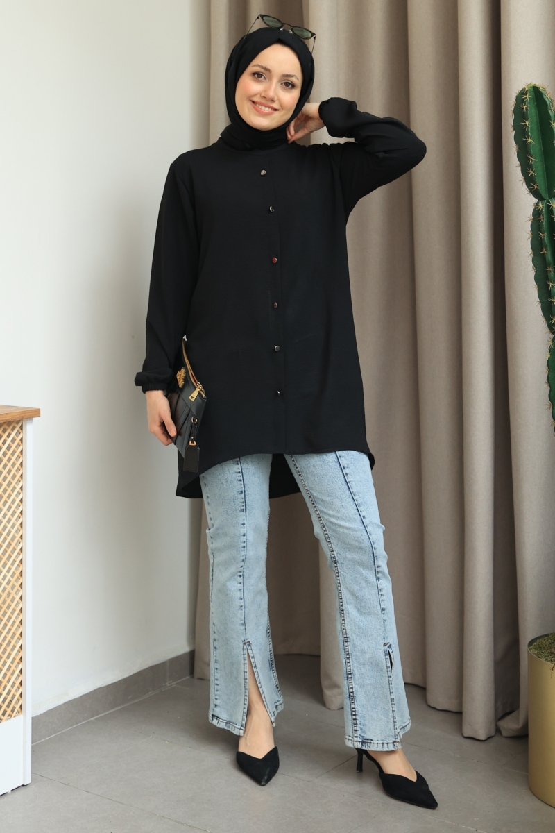 Figos Siyah Tunik