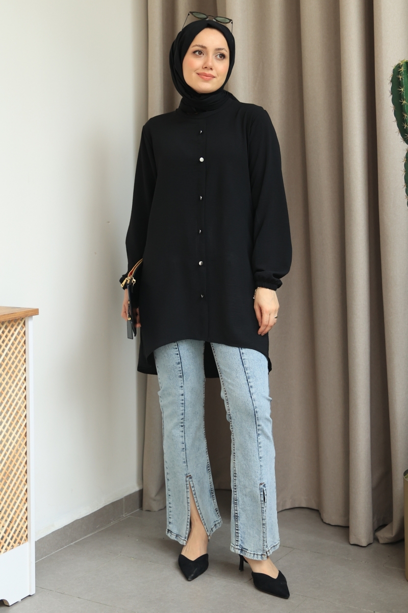 Figos Siyah Tunik
