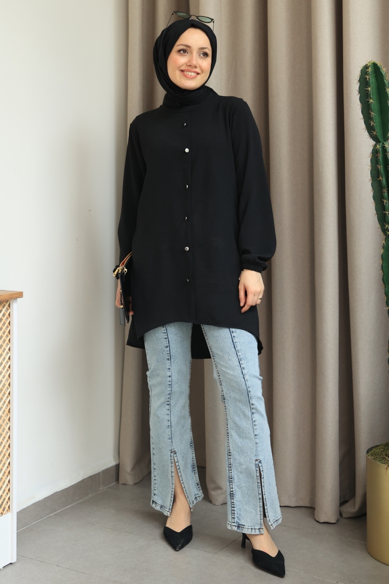 Figos Siyah Tunik