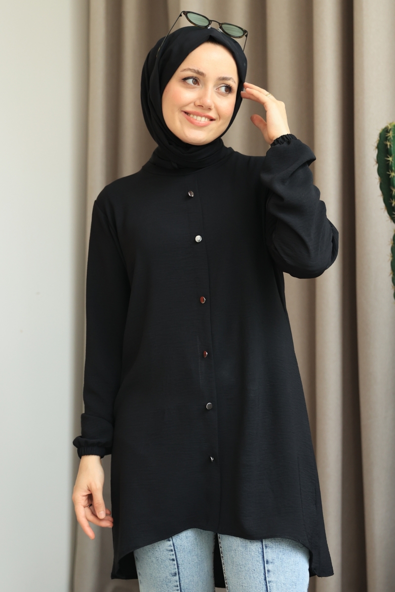 Figos Siyah Tunik