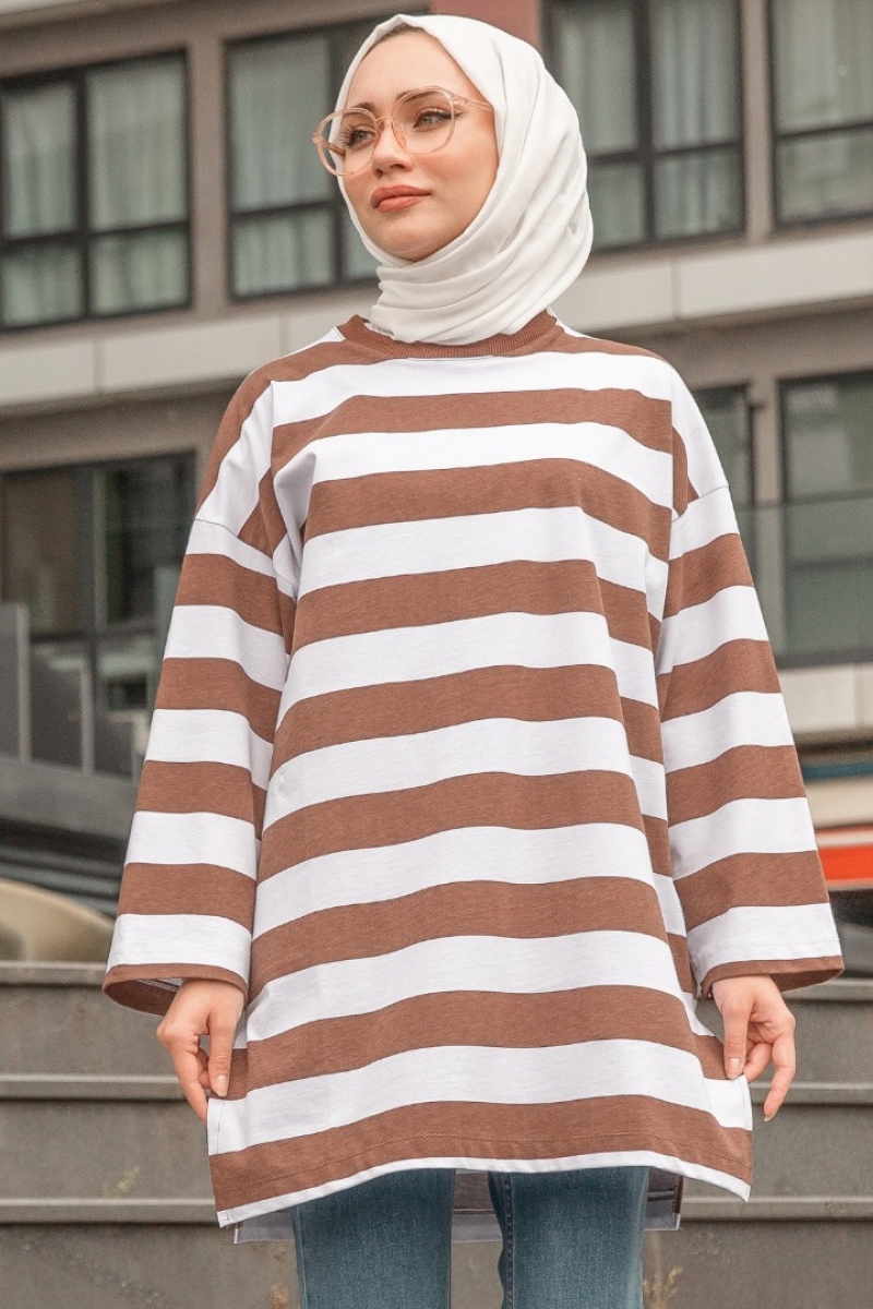 Fimela Kahverengi Tunik