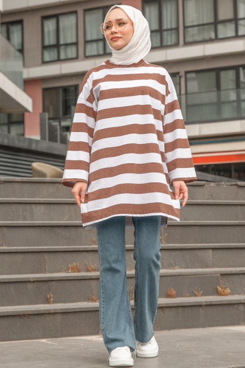 Fimela Kahverengi Tunik