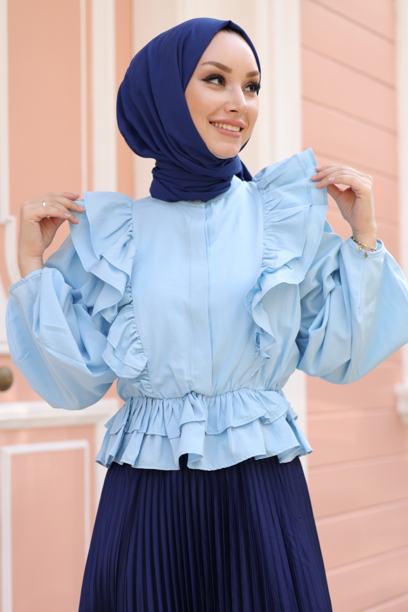 Fiyos Turkuaz Gömlek