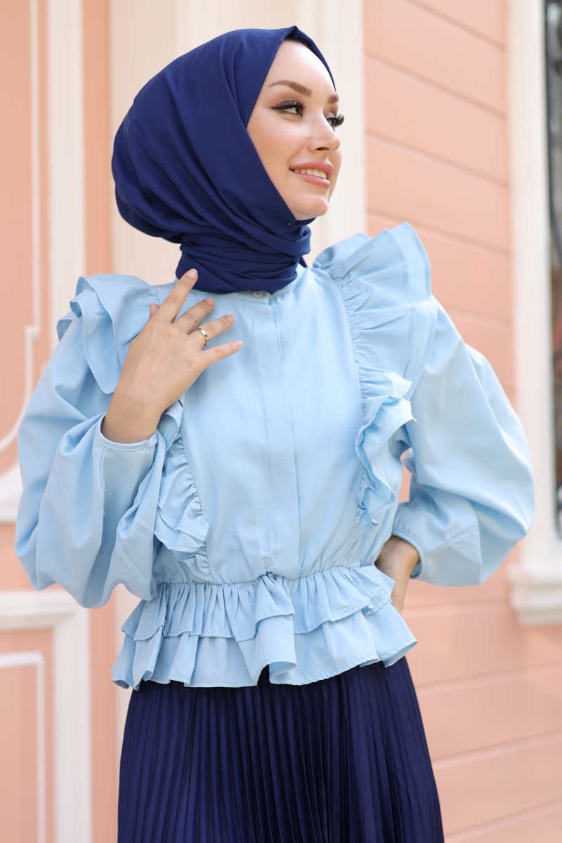 Fiyos Turkuaz Gömlek