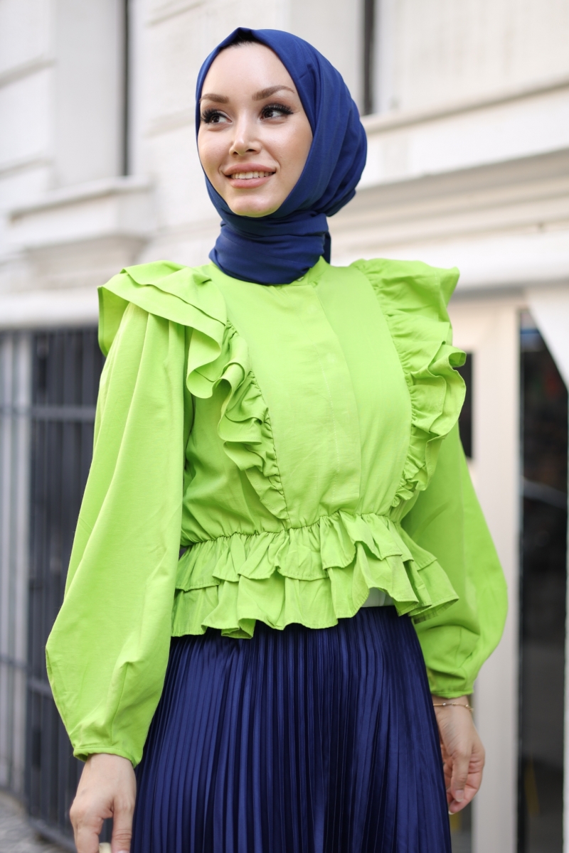 Fiyos Açık Yeşil Gömlek