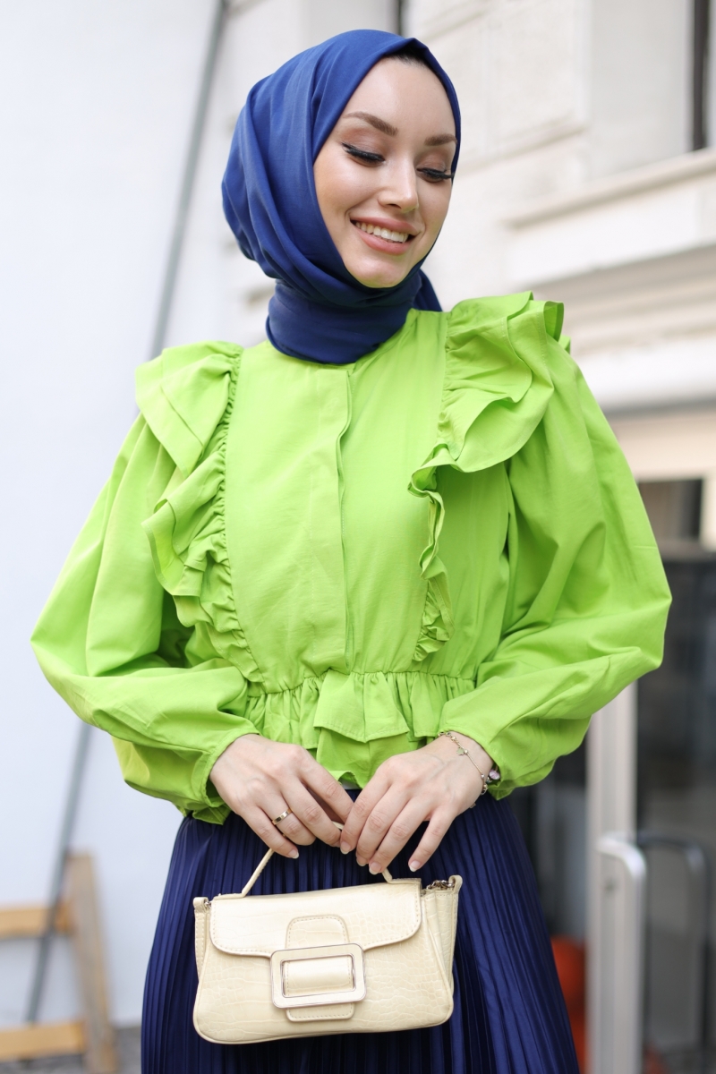 Fiyos Açık Yeşil Gömlek