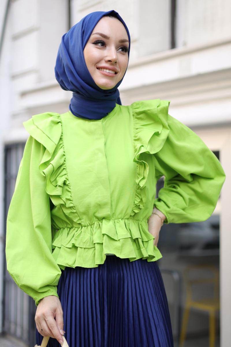 Fiyos Açık Yeşil Gömlek