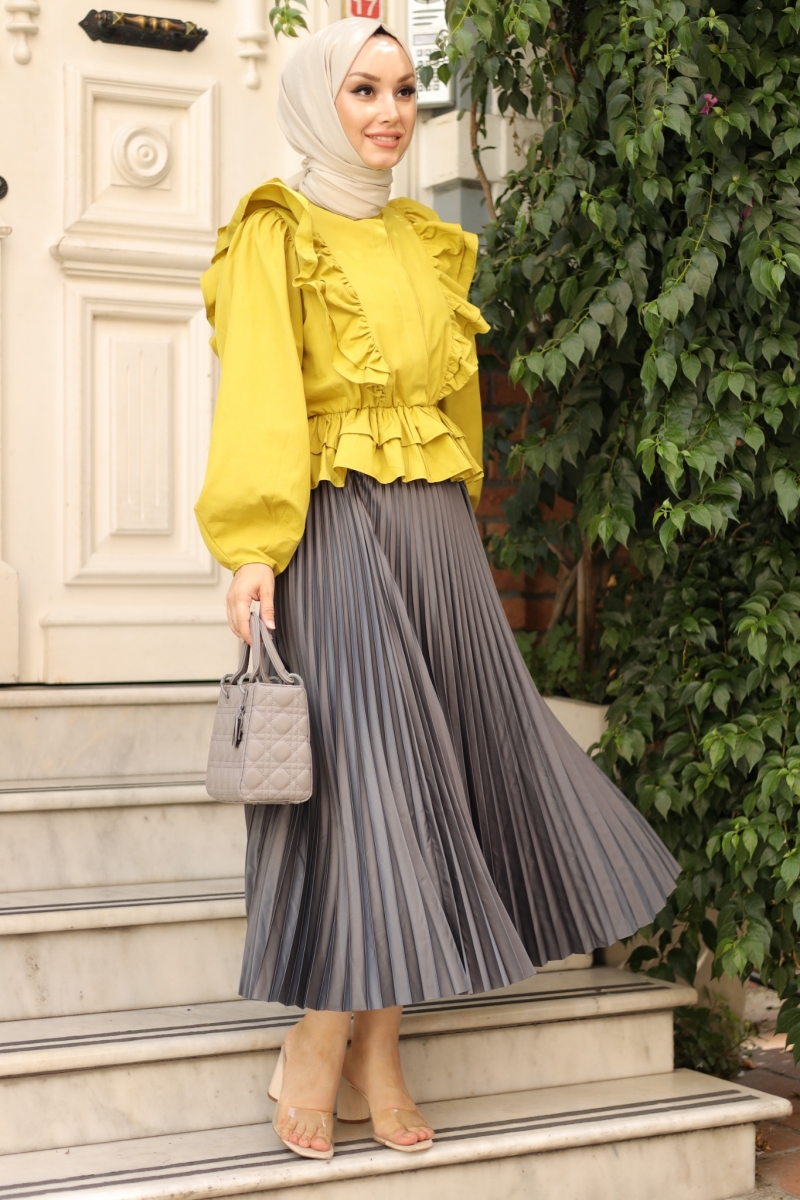 Fiyos Yağ Yeşili Gömlek