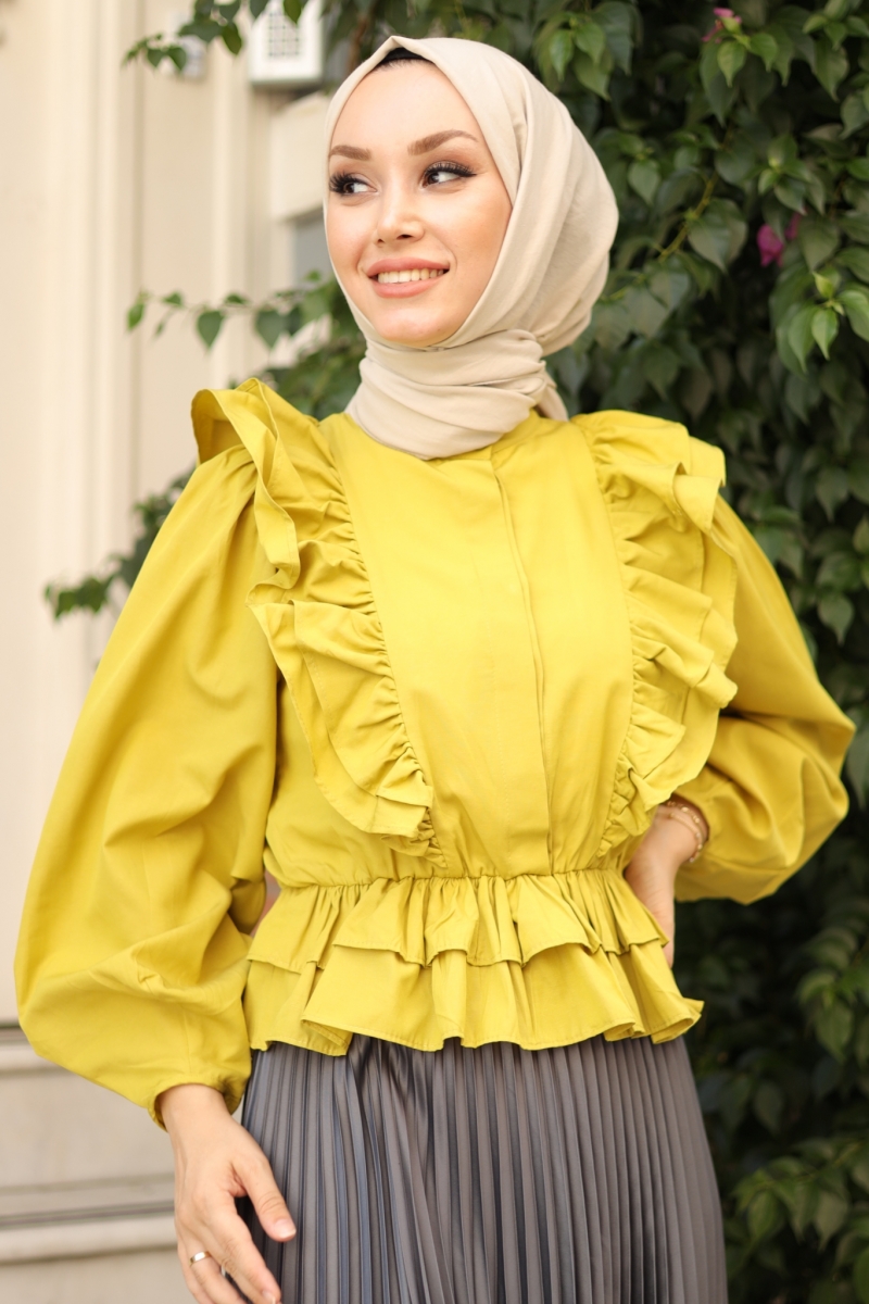 Fiyos Yağ Yeşili Gömlek