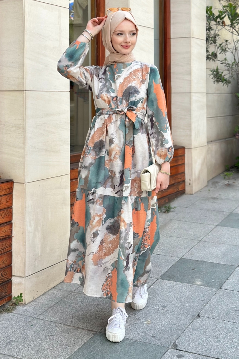 Flesya Yeşil Elbise