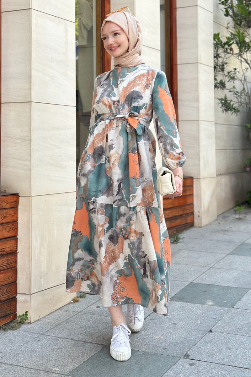 Flesya Yeşil Elbise