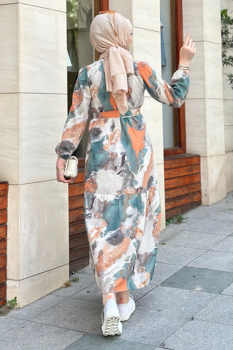 Flesya Yeşil Elbise