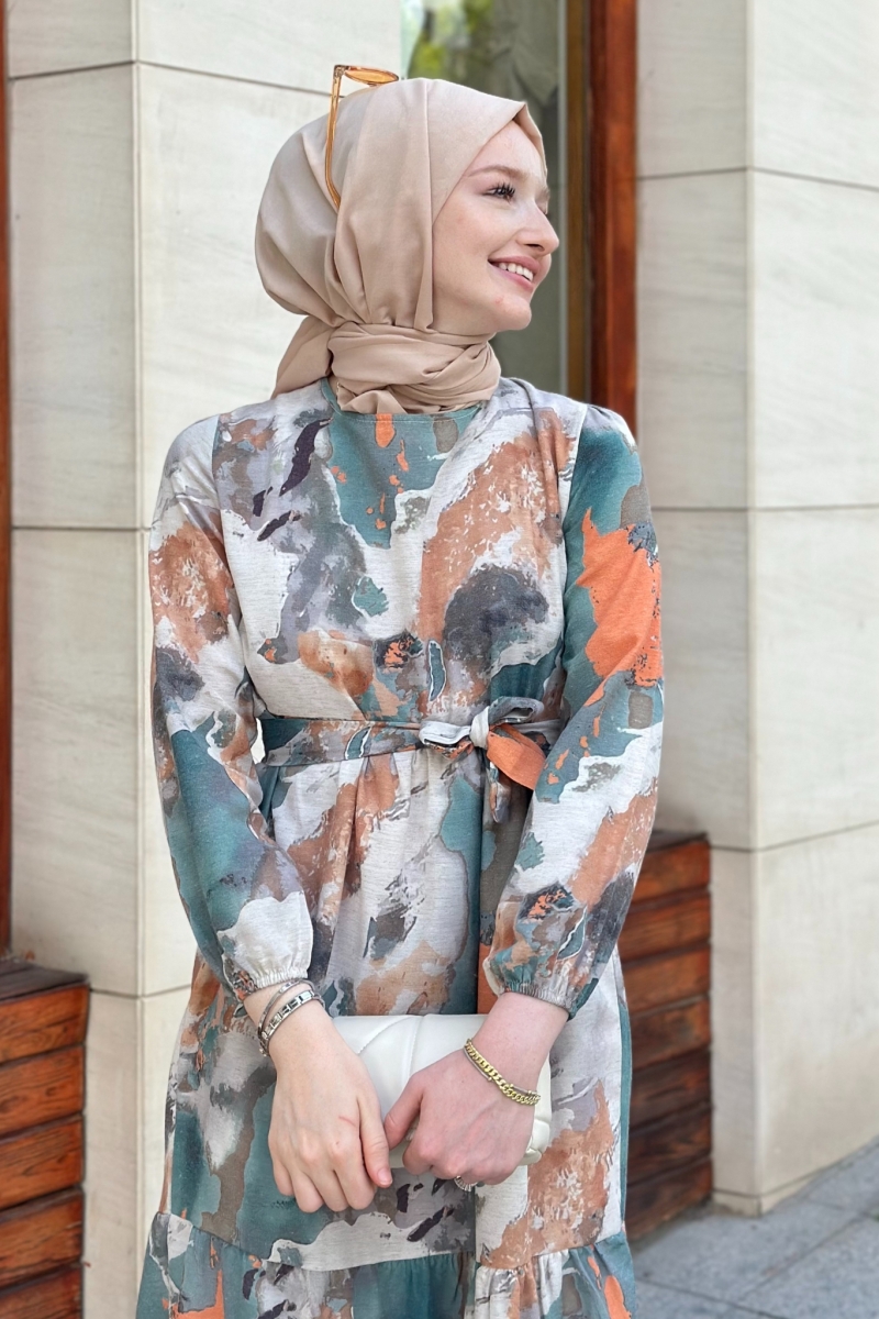 Flesya Yeşil Elbise