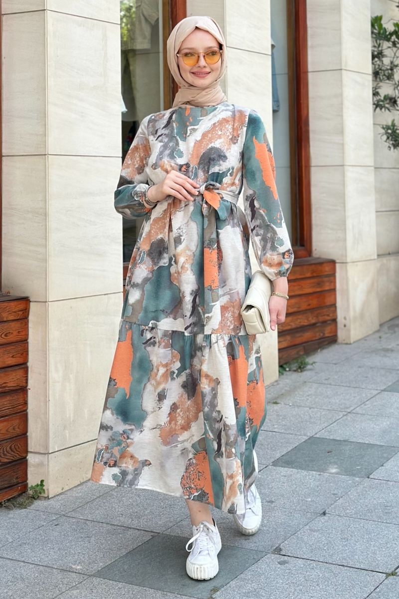 Flesya Yeşil Elbise