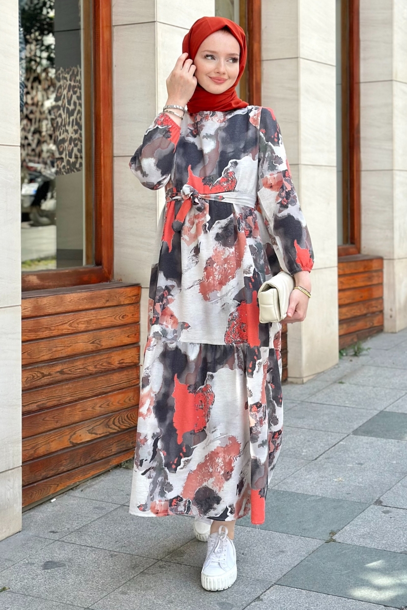 Flesya Kırmızı Elbise