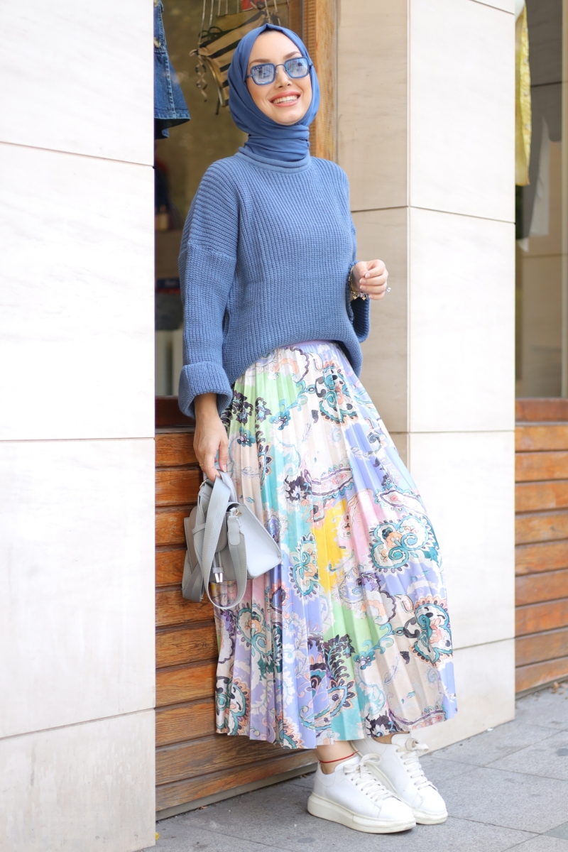 Fred Mavi Triko Kazak