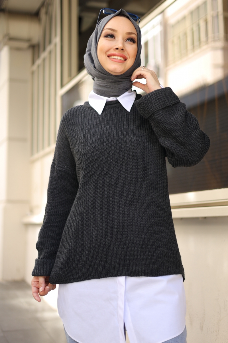 Fred Antrasit Triko Kazak