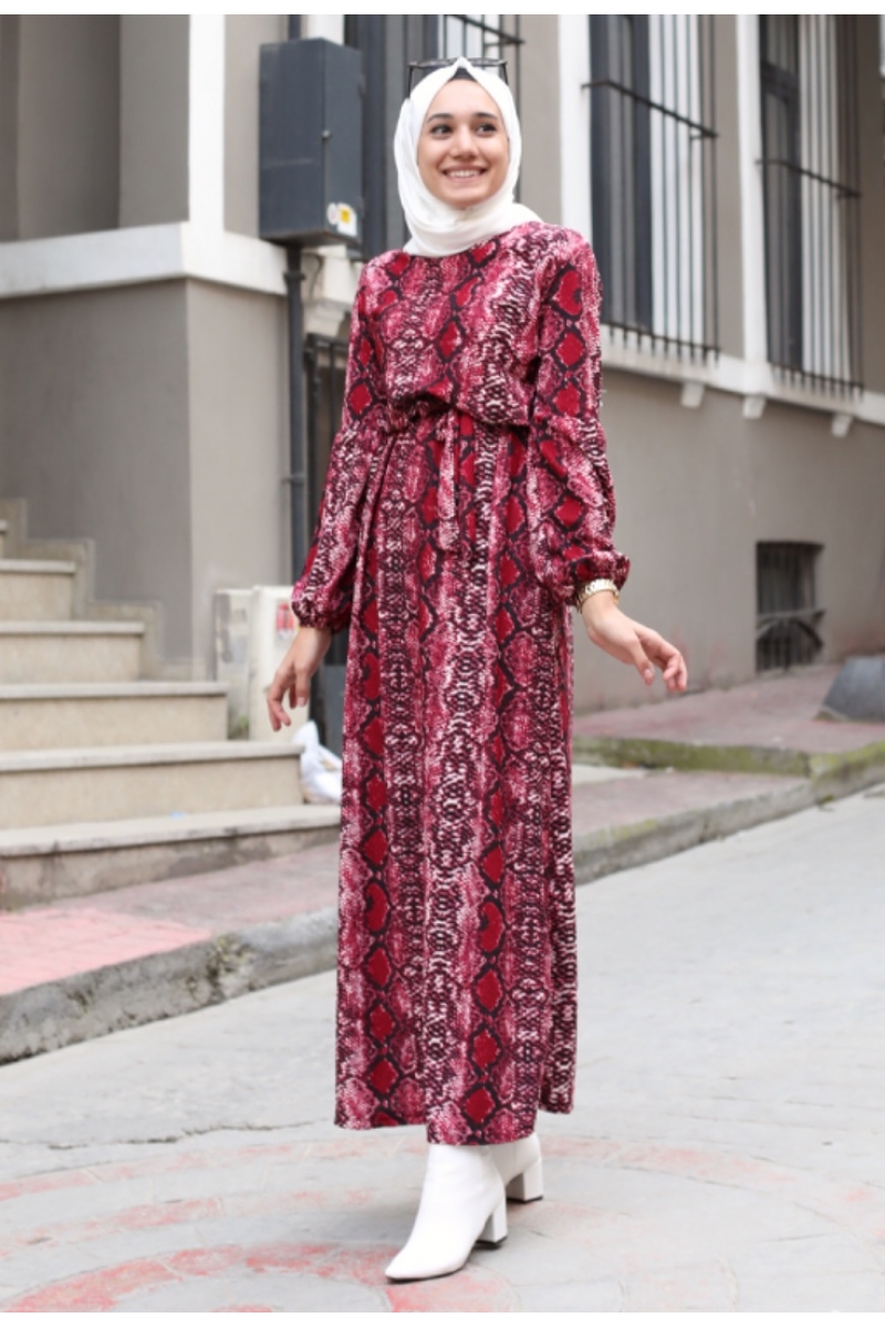 Fresha Bordo Elbise