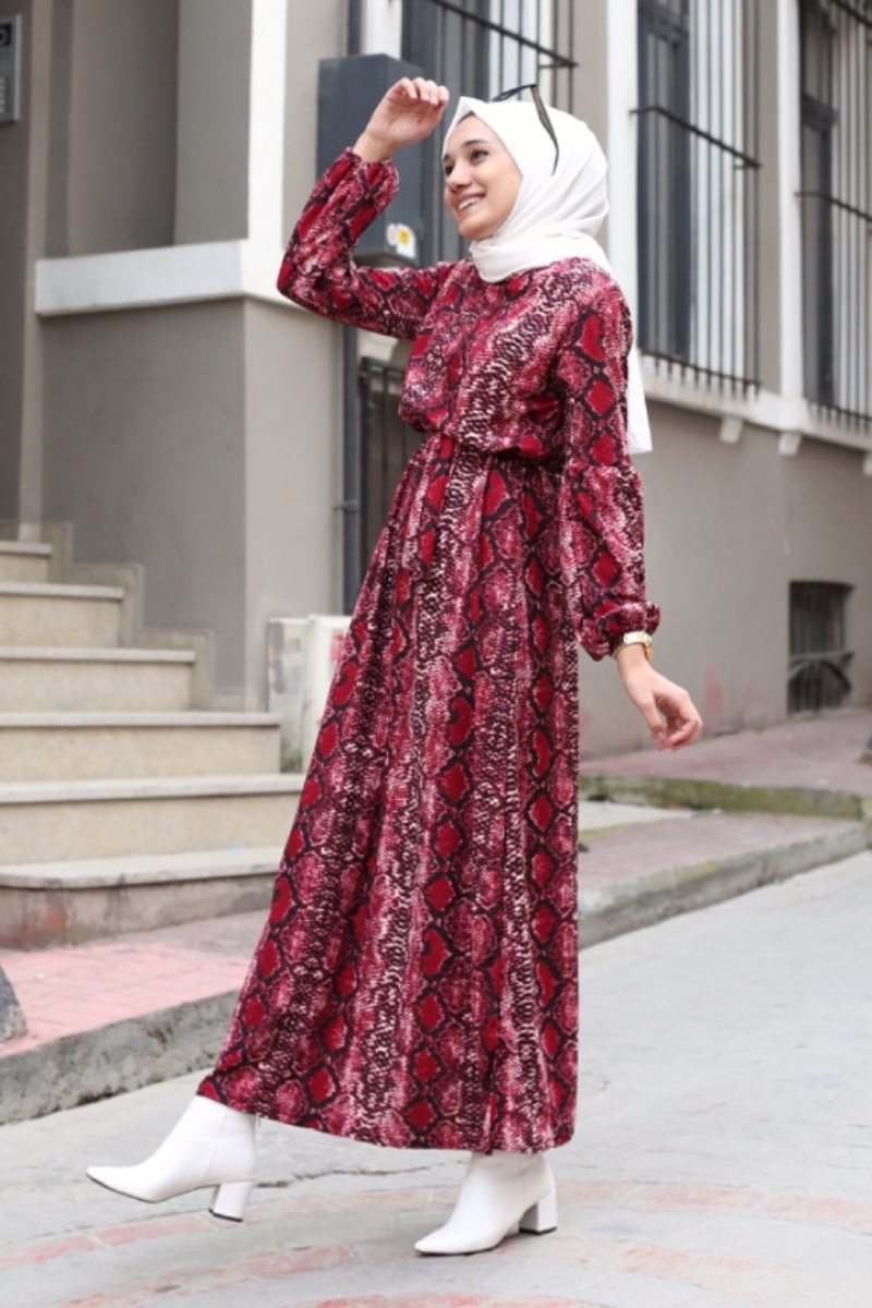 Fresha Bordo Elbise