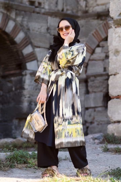 Siyah Sahra Kimono