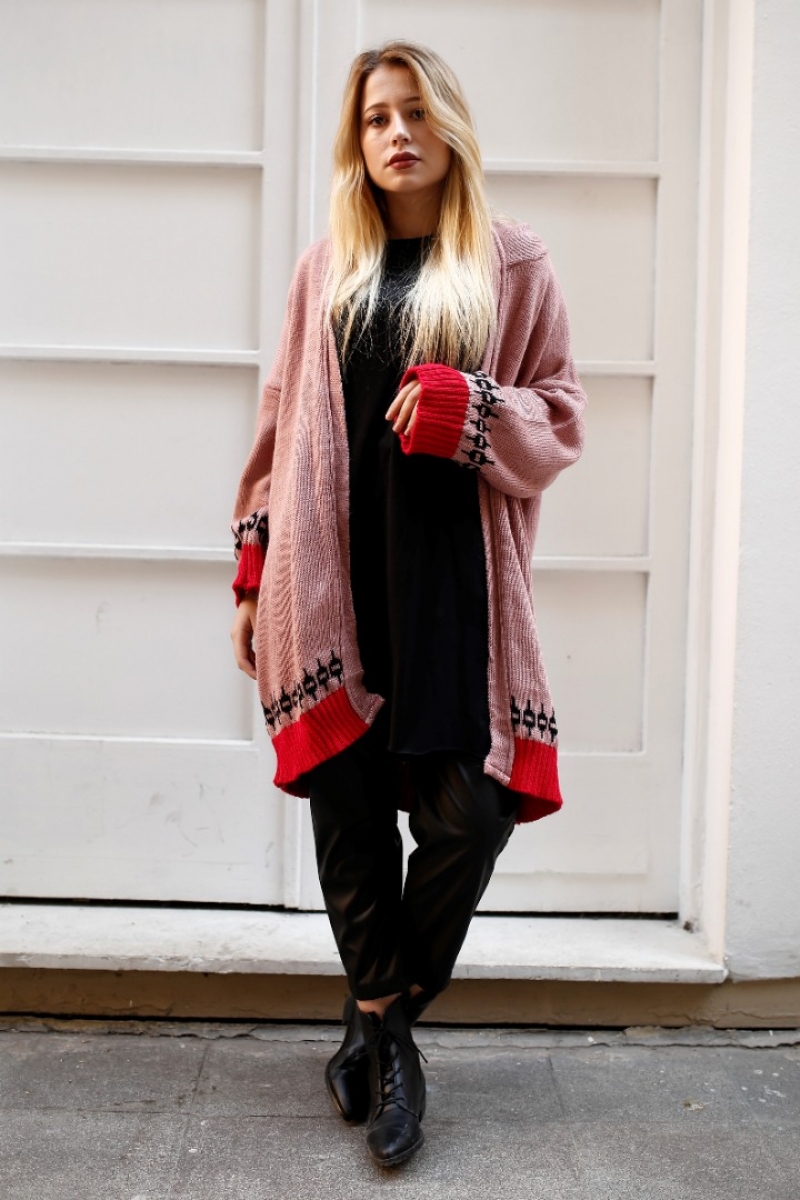 Genzo Vişne Çürüğü Triko Hırka