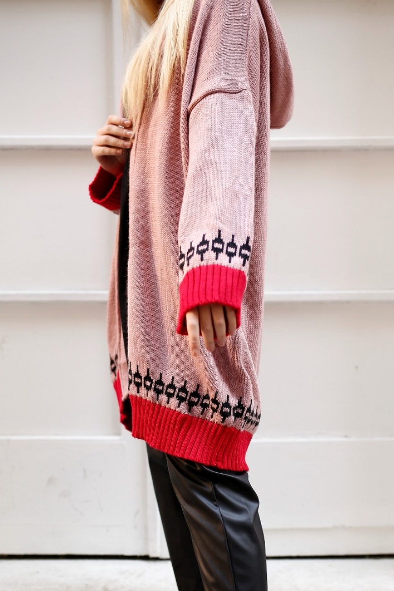 Genzo Vişne Çürüğü Triko Hırka