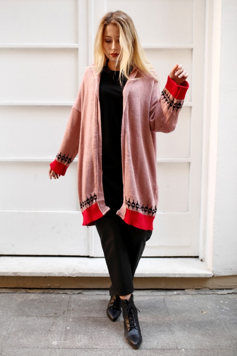 Genzo Vişne Çürüğü Triko Hırka