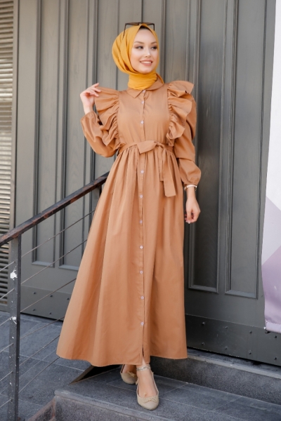 Gigi Kahverengi Elbise