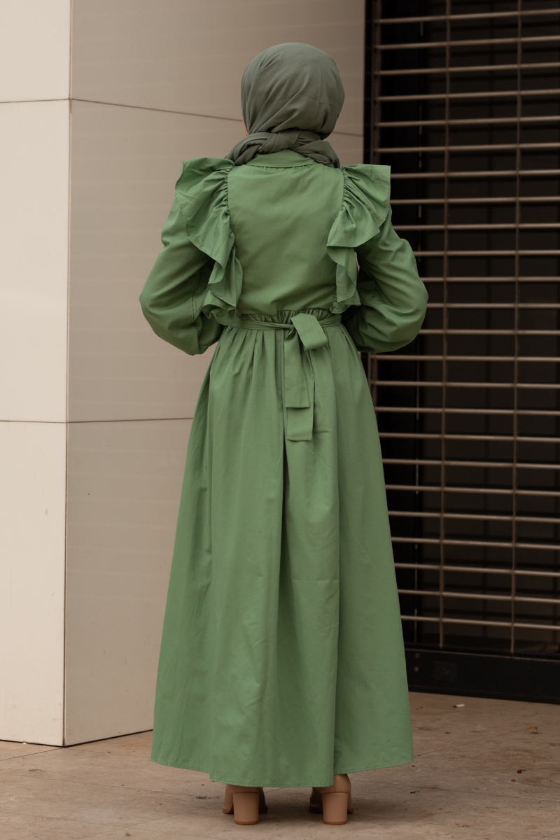 Gigi Çim Yeşili Elbise