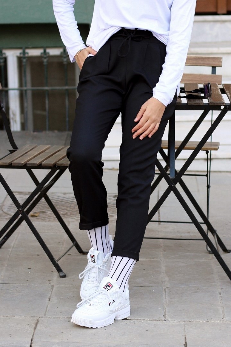 Siyah Havuç Pantolon