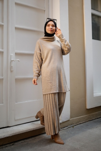 Hazel Bej Triko Takım