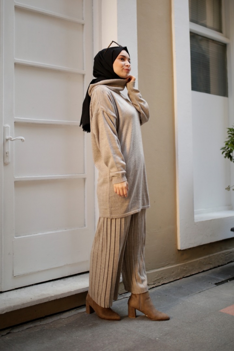 Hazel Bej Triko Takım