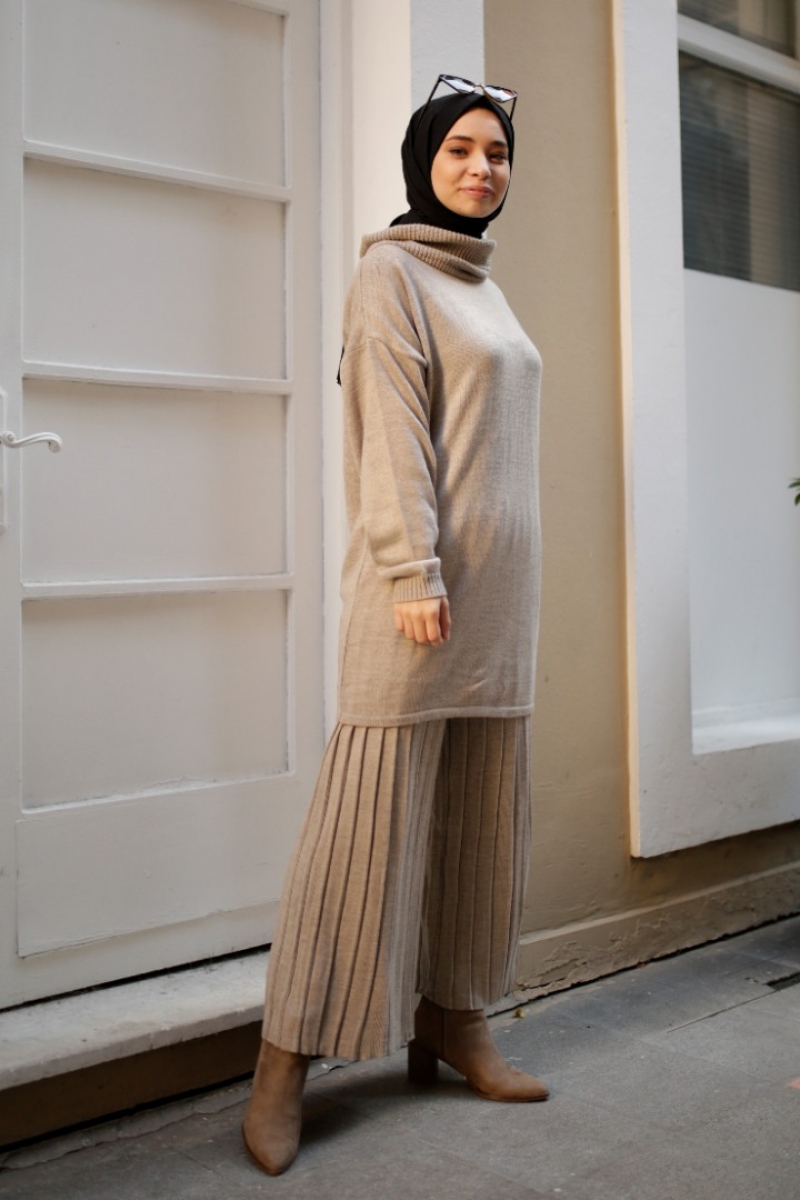 Hazel Bej Triko Takım