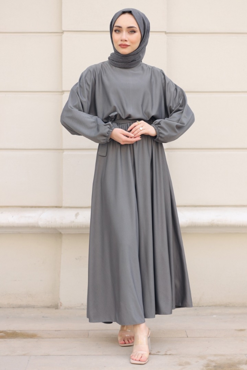 Heleni Antrasit Elbise