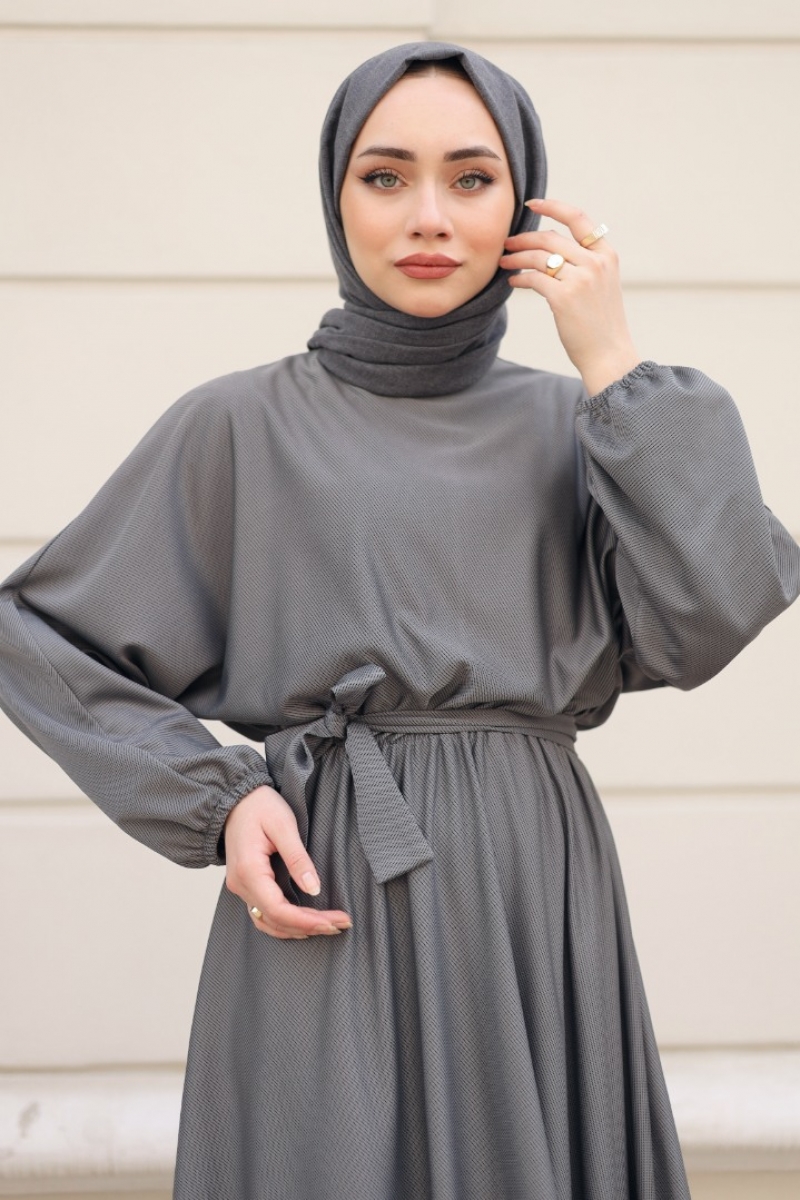 Heleni Antrasit Elbise